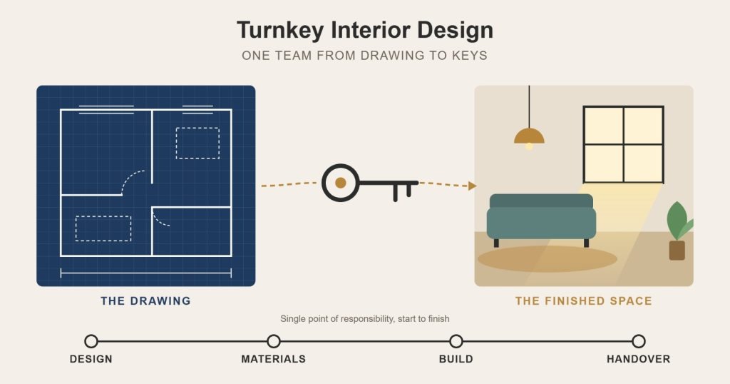 Comparison of the traditional multi-vendor route and a single accountable turnkey interior design studio in Bangladesh